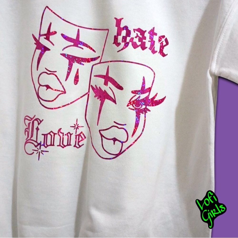Smile Now Cry Later Holographic Glitter Custom Vinyl Shirt